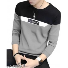 Men'S Round Neck Cotton Blend Tshirt