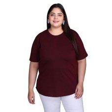 Women's Solid Cotton Apple Cut T-Shirt – Stylish Casual Wear