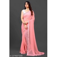  Fency Georgette  Work Saree